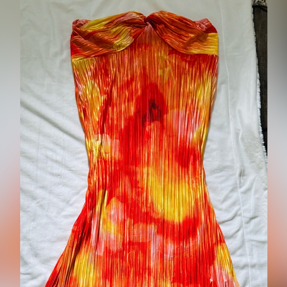 Vibrant Orange and Yellow Women's Dress